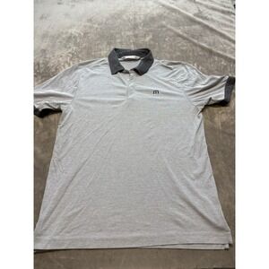 Travis Mathew Mens Polo Shirt Size M Gray Golf‎ Short Sleeve Casual